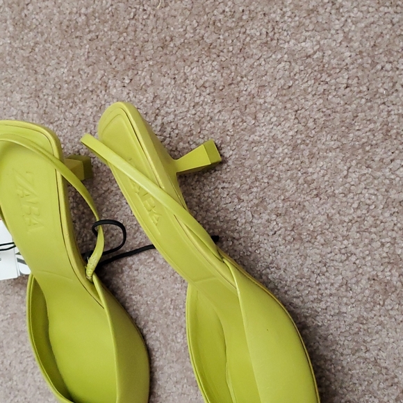 Zara Slingbacks kitten heel sandals green - Picture 9 of 9